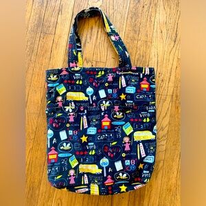 Adorable quilted handmade teacher tote bag